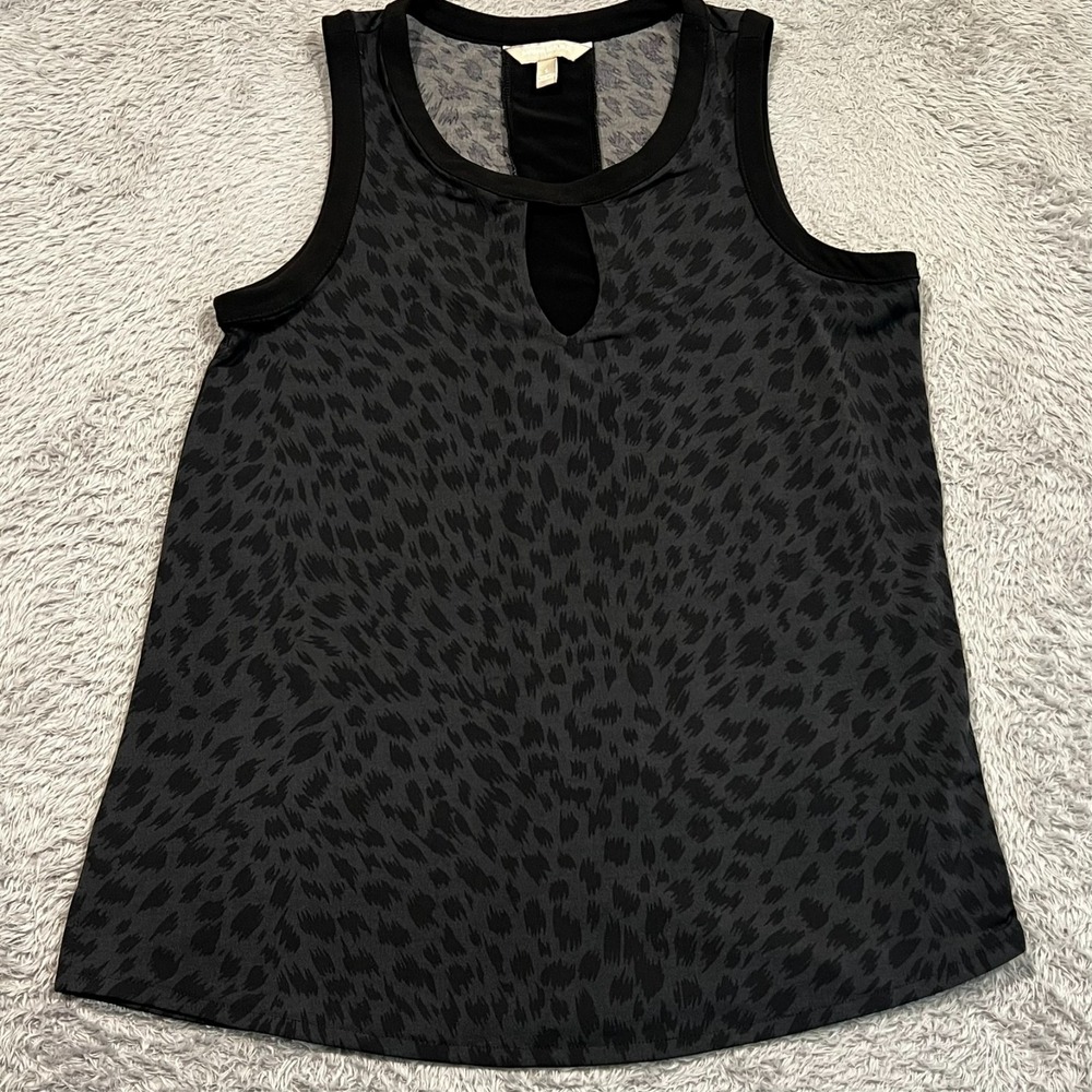 Banana Republic Womens S Leopard Cheetah Print‎ Tank Blouse Office Siren Indie